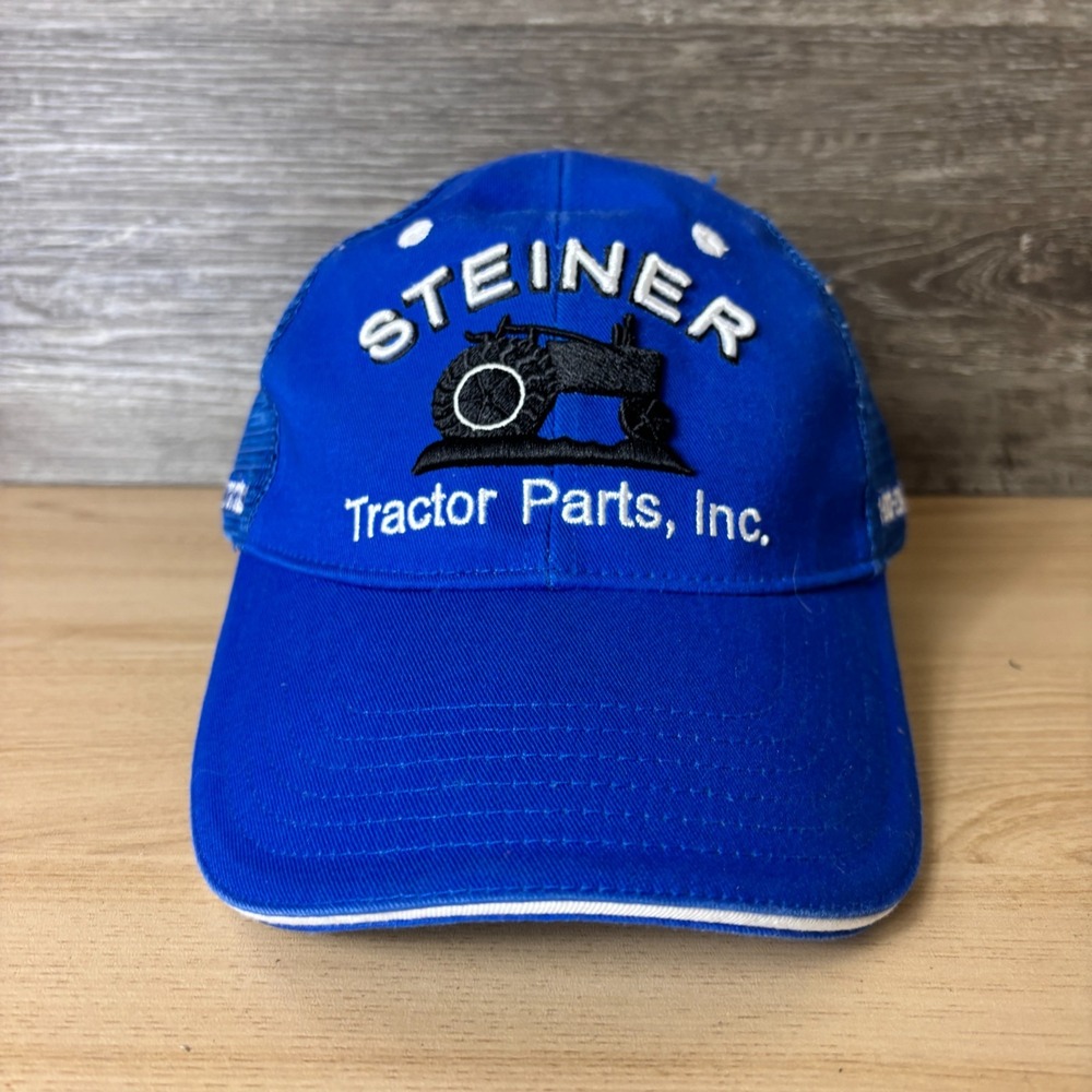 Steiner Hat Cap Strap Back Blue Tractor Parts Adjustable